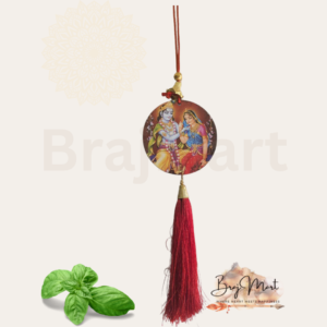 Radha Krishna car hanging rear view mirror tassel spiritual car decor