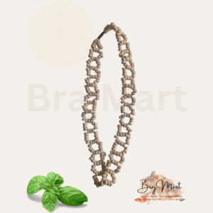 Natural tulsi kanthi mala necklace with wooden beads for spiritual wear