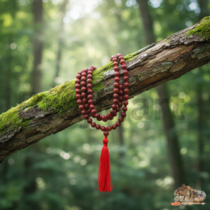 Red Chandan Japa Mala – 108 Sandalwood Beads