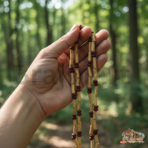 Tulsi Kanthi Mala with Brown Accent Beads – 2 Round