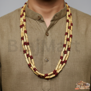 Tulsi Kanthi Mala with Brown Accent Beads – 2 Round