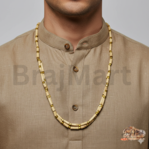 Original Tulsi Kanthi Mala – 2 Round (with golden Beads Strung )